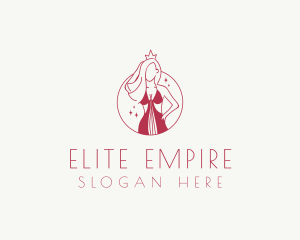 Pink Pageant Queen  logo design