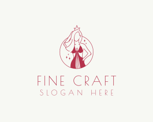 Pink Pageant Queen  logo design