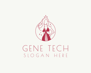 Pink Pageant Queen  logo design