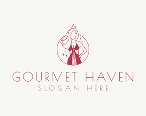 Pink Pageant Queen  logo design