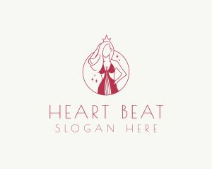 Pink Pageant Queen  logo design