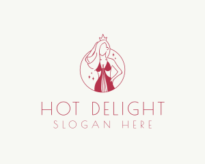 Pink Pageant Queen  logo design