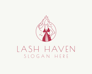 Pink Pageant Queen  logo design