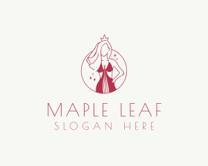 Pink Pageant Queen  logo design