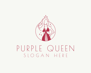 Pink Pageant Queen  logo design