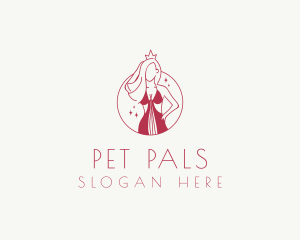 Pink Pageant Queen  logo design