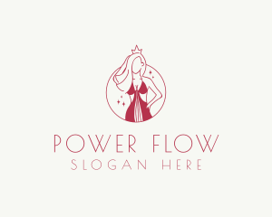 Pink Pageant Queen  logo design