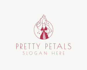 Pink Pageant Queen  logo design