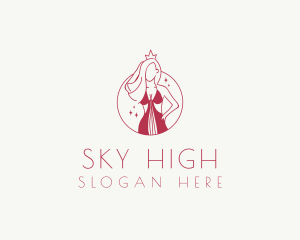 Pink Pageant Queen  logo design