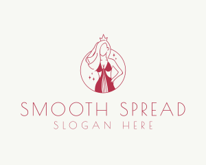 Pink Pageant Queen  logo design