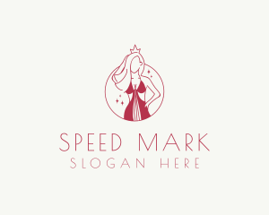 Pink Pageant Queen  logo design