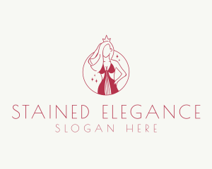 Pink Pageant Queen  logo design