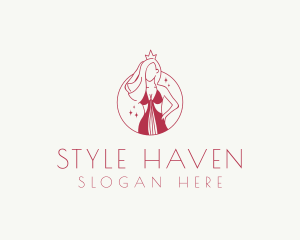 Pink Pageant Queen  logo design