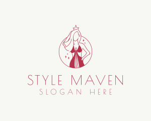 Pink Pageant Queen  logo design