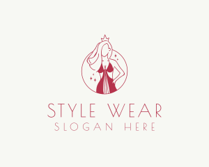 Pink Pageant Queen  logo design