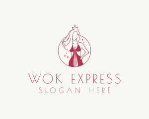 Pink Pageant Queen  logo design