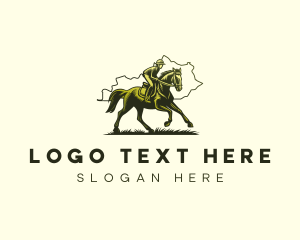 Map - Equestrian Horse Training logo design