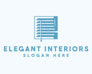 Curtain Window Blinds Decor logo design