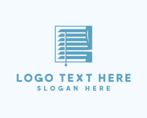 Window - Curtain Window Blinds Decor logo design