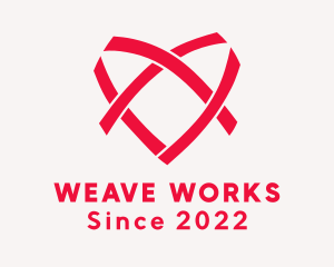 Weave - Heart Weave Textile logo design