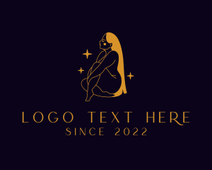 Massage - Luxury Naked Woman logo design