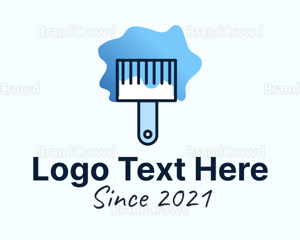 Blue Paint Paint Brush Logo