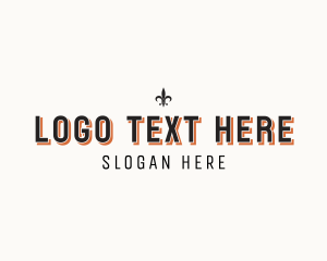 Prestige - Fleur-de-lis Wordmark Text logo design