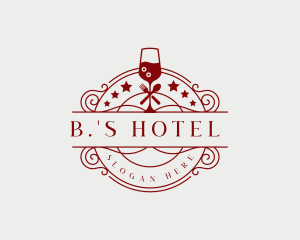 Restaurant Wine Cocktail Logo