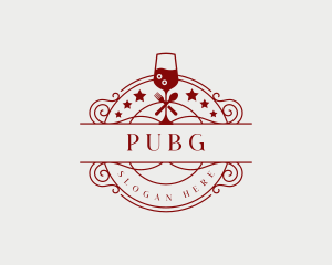 Restaurant Wine Cocktail Logo