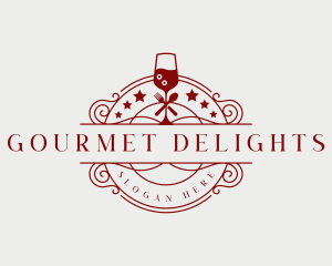 Restaurant Wine Cocktail logo design