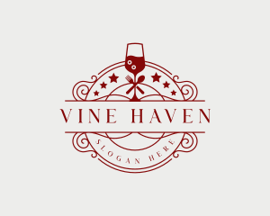 Restaurant Wine Cocktail logo design