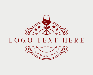 Restaurant Wine Cocktail Logo