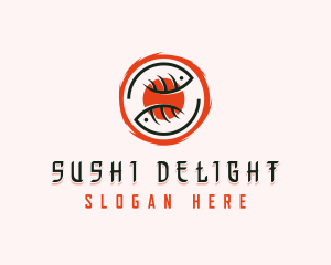 Fish Salmon Sushi logo design