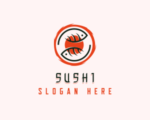 Fish Salmon Sushi logo design