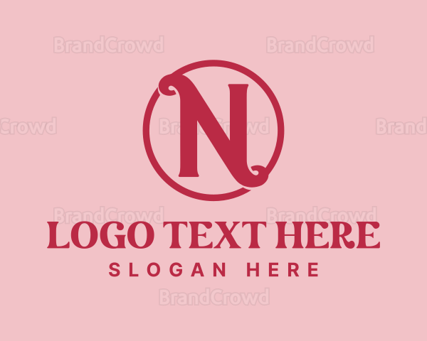 Ornate Beauty Letter N Logo