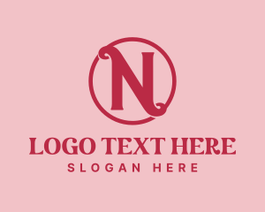 Fashion Accessories - Ornate Beauty Letter N logo design