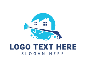 Cleaning Services - House Pressure Washing Cleaner logo design