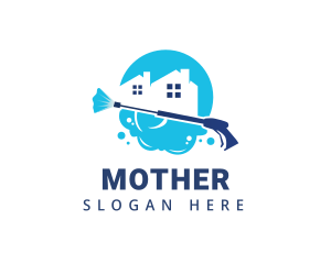 Housing - House Pressure Washing Cleaner logo design