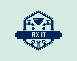 Plumbing Fix Plumber logo design
