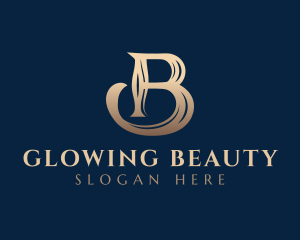 Aesthetician - Elegant Gold Letter B logo design