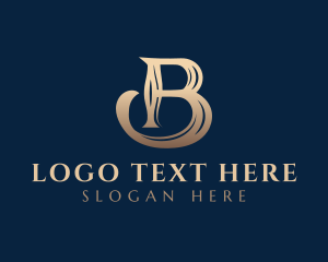 Accessory - Elegant Gold Letter B logo design