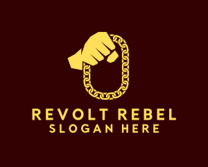 Rebellious - Yellow Bling Chain logo design