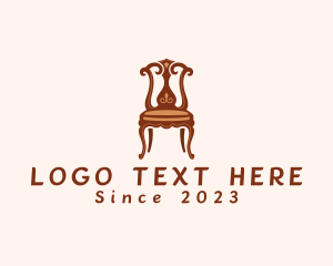 Furniture - Ornate Wooden Chair logo design