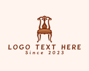 Antique Shop - Ornate Wooden Chair logo design