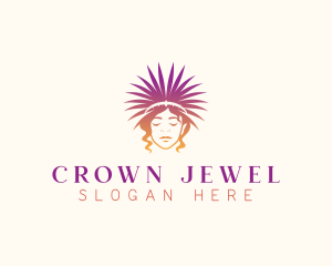 Headdress - Woman Fashion Headdress logo design