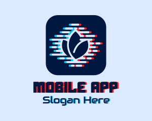 Software - Flower Digital Glitch App logo design