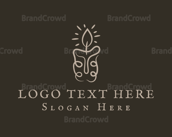 Handcrafted Candle Flame Logo