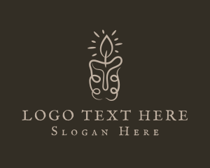 Lighting - Handcrafted Candle Flame logo design
