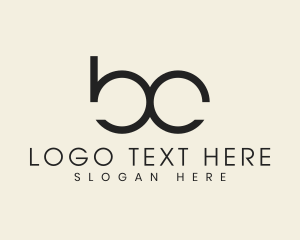 Letter Bi - Minimalist Letter BC Monogram logo design