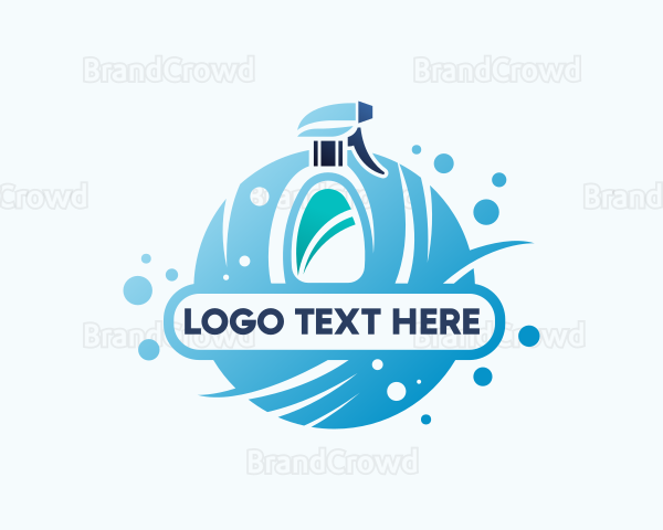 Cleaning Spray Bottle Logo